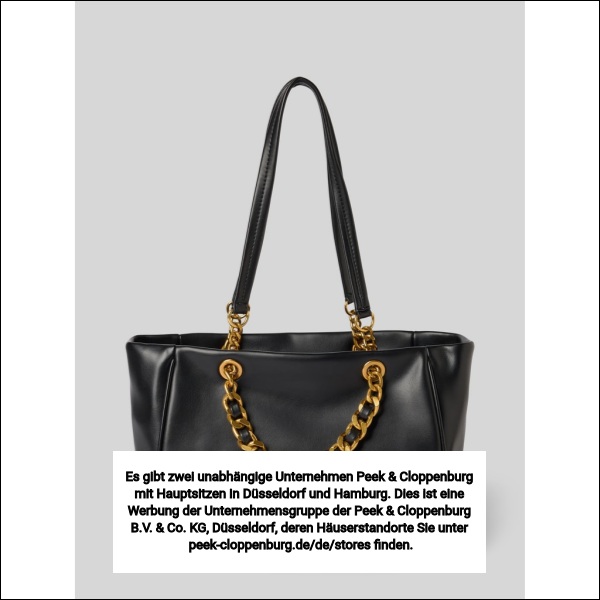 Liu Jo White Damen Schwarz Handtasche Mit Label-Applikation Größe 1