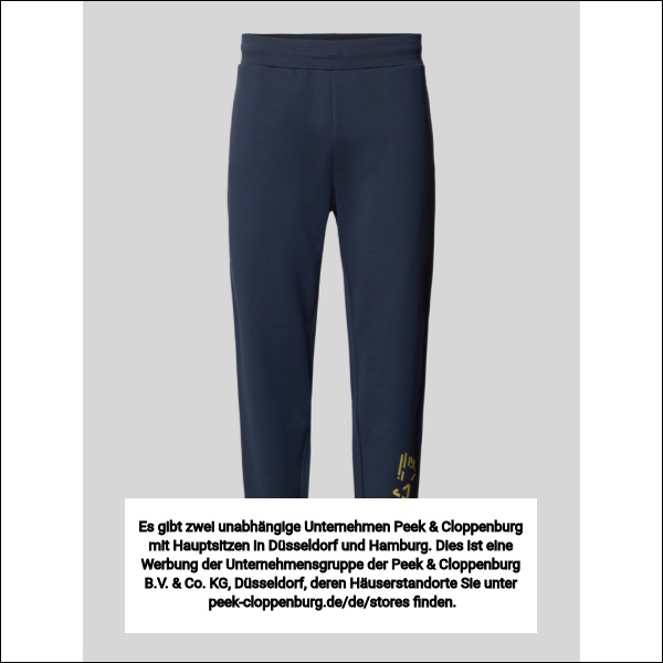 Ea7 Emporio Armani Herren Dunkelblau Sweatpants Mit Elastischem Bund Und Label-Print Xxxl