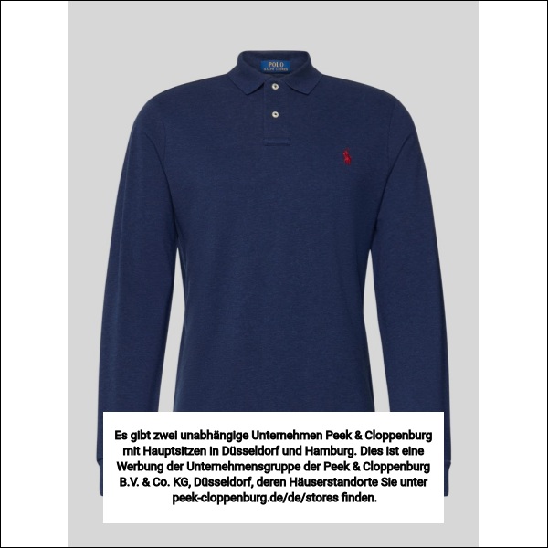 Polo Ralph Lauren Herren Marine Melange Slim Fit Poloshirt Aus Reiner Baumwolle Mittel