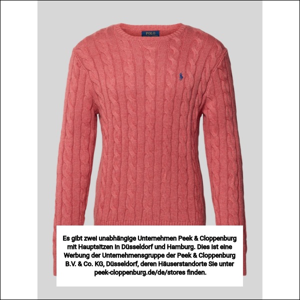 Polo Ralph Lauren Herren Altrosa Strickpullover Mit Label-Stitching