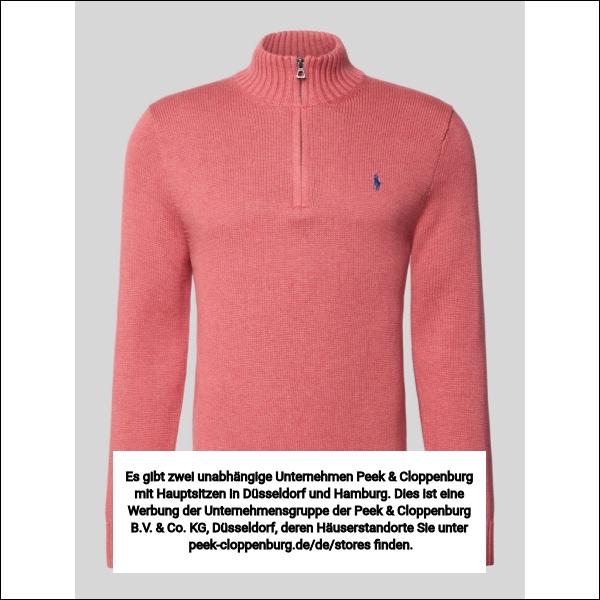 Polo Ralph Lauren Herren Altrosa Melange Troyer Mit Label-Stitching
