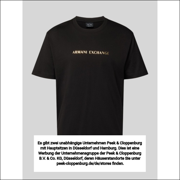 Armani Exchange Herren T-Shirts Schwarz Gr. Übergröße XXL 